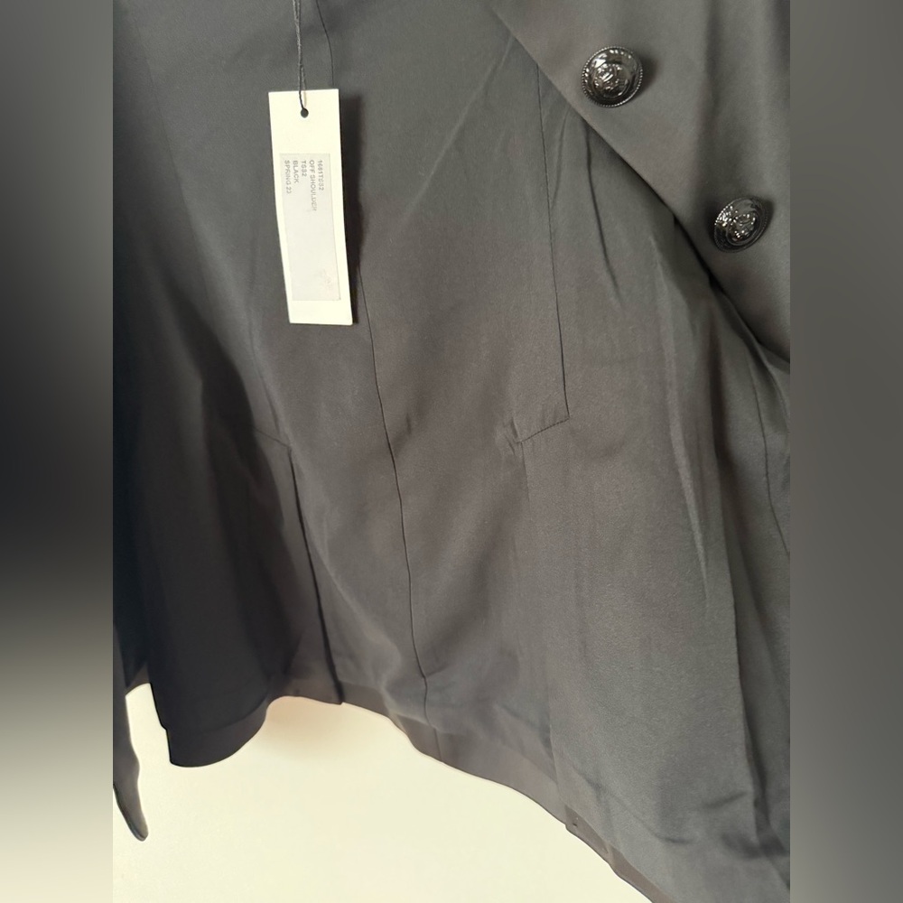 NWT L'AGENCE Off Shoulder Structured Button Up Blazer Top - Picture 8 of 16